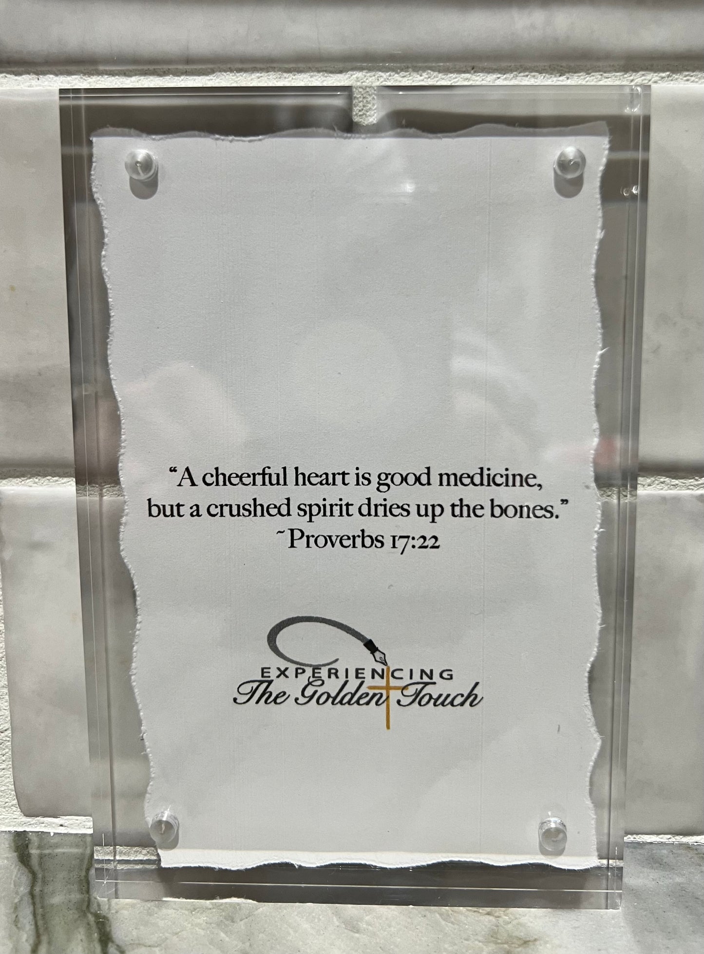 Choose Positivity 4 x 6 acrylic block - extended verse!