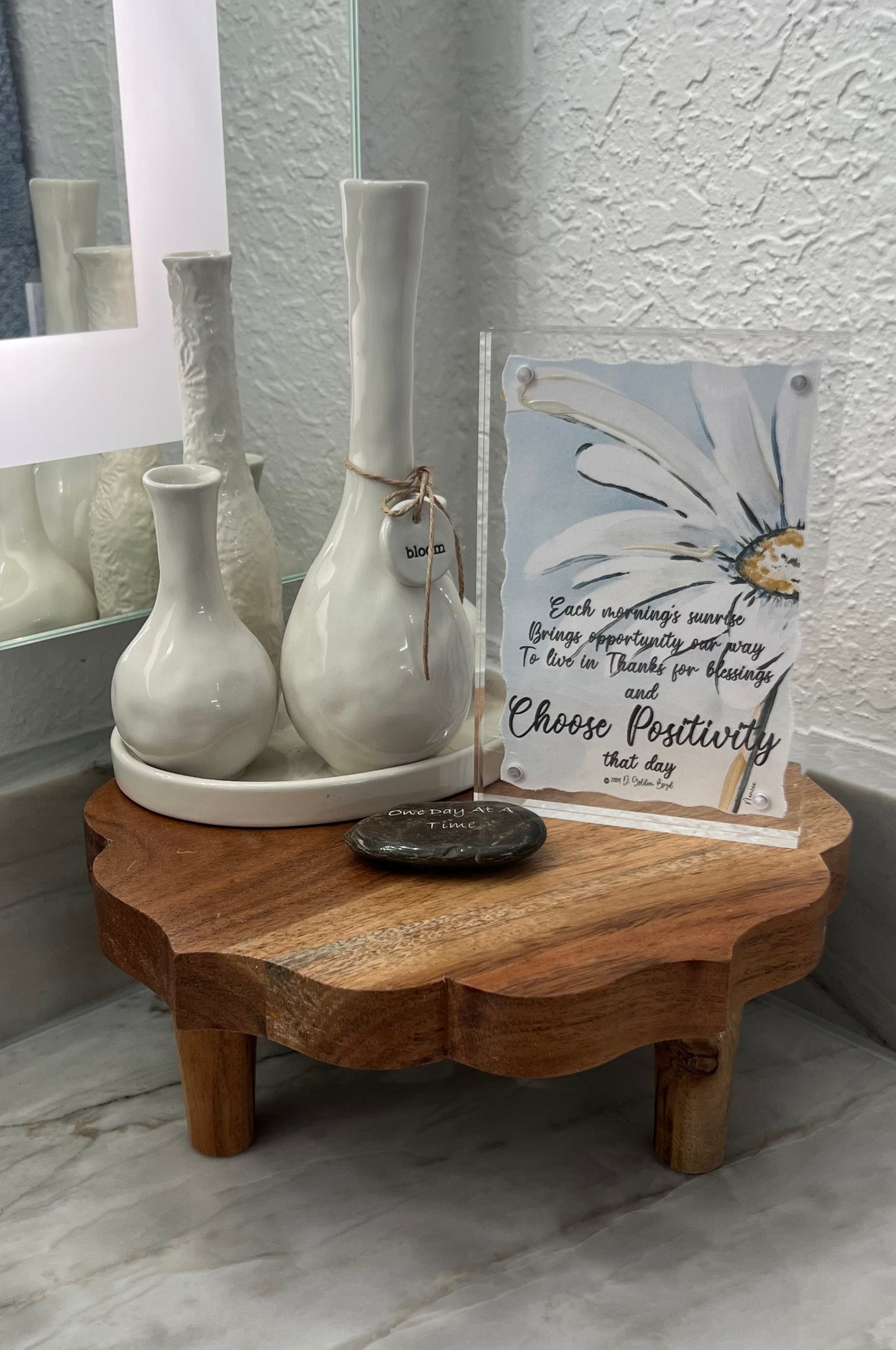 Choose Positivity 4 x 6 acrylic block - extended verse!