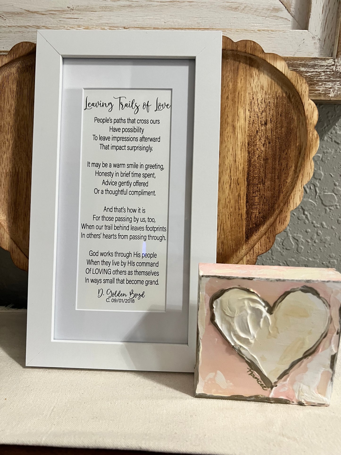 Choose LOVE: Framed 5" X 10" Love Poem by D. Golden Boyd