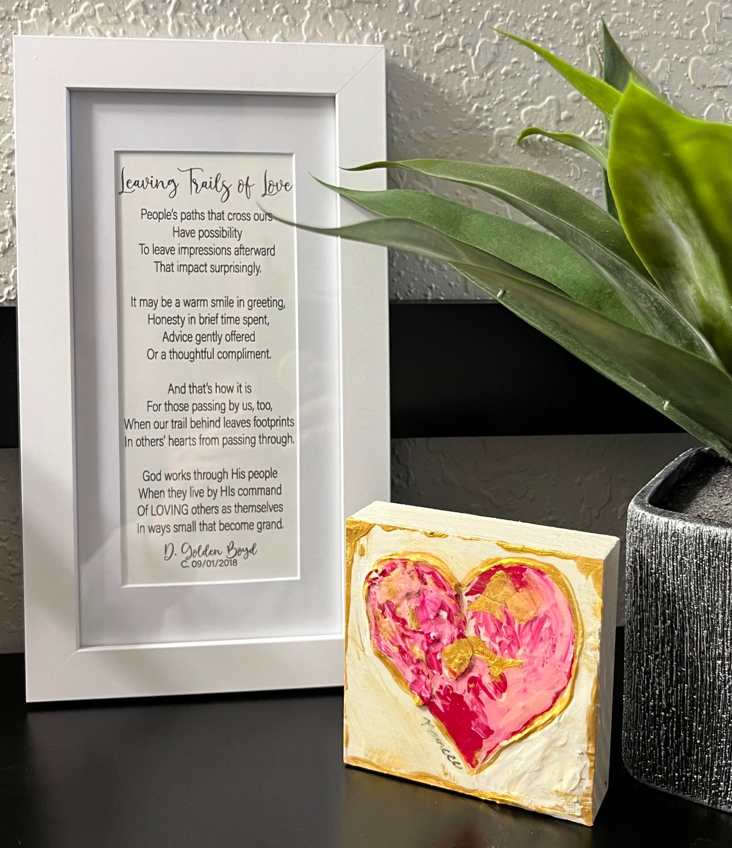 Choose LOVE: Framed 5" X 10" Love Poem by D. Golden Boyd