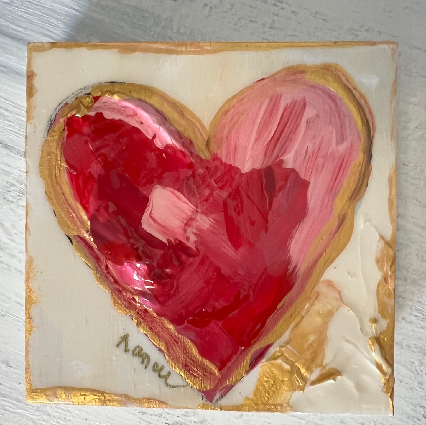 Choose LOVE: Hand Painted Textured HEARTS