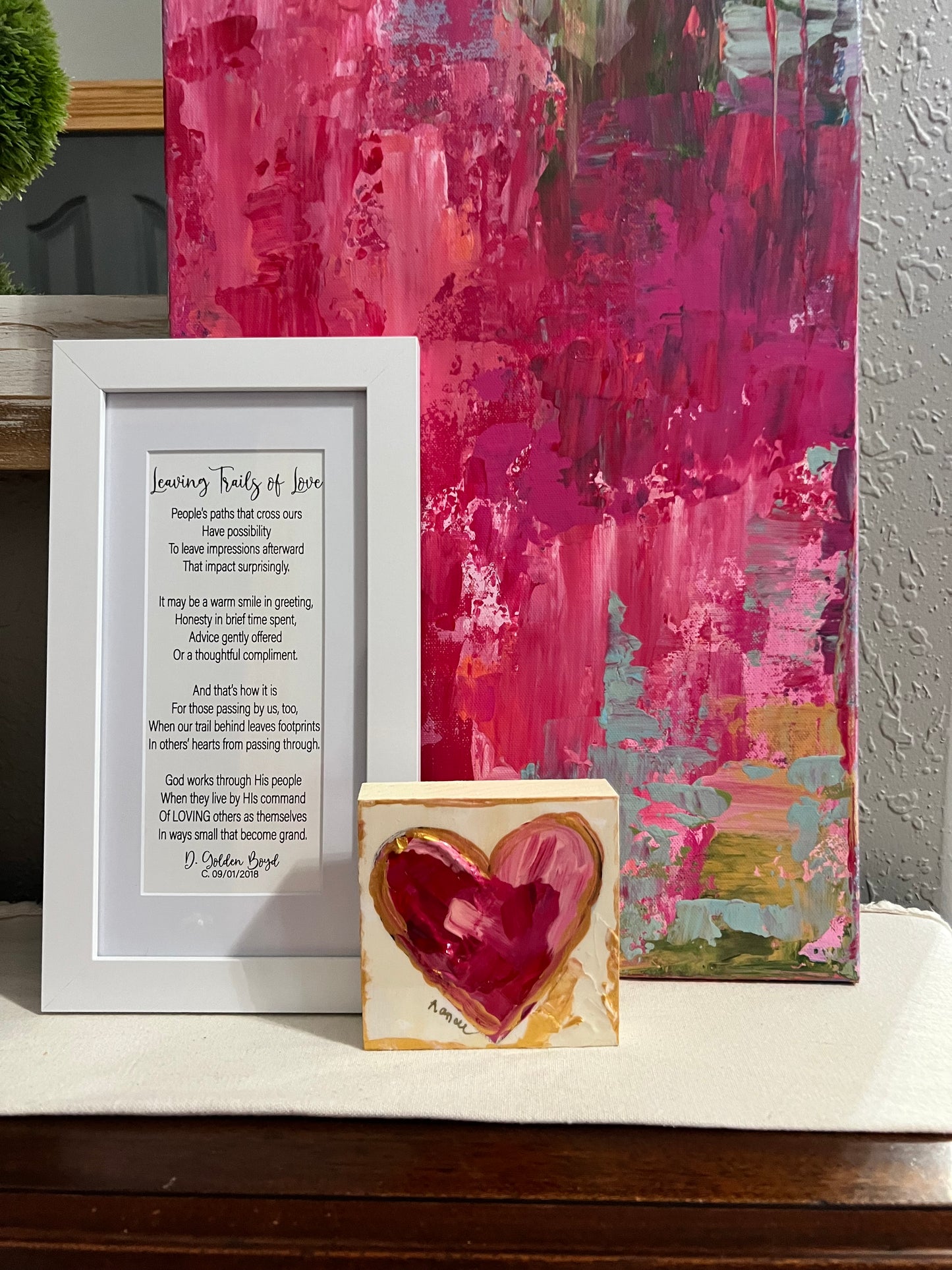 Choose LOVE: Framed 5" X 10" Love Poem by D. Golden Boyd