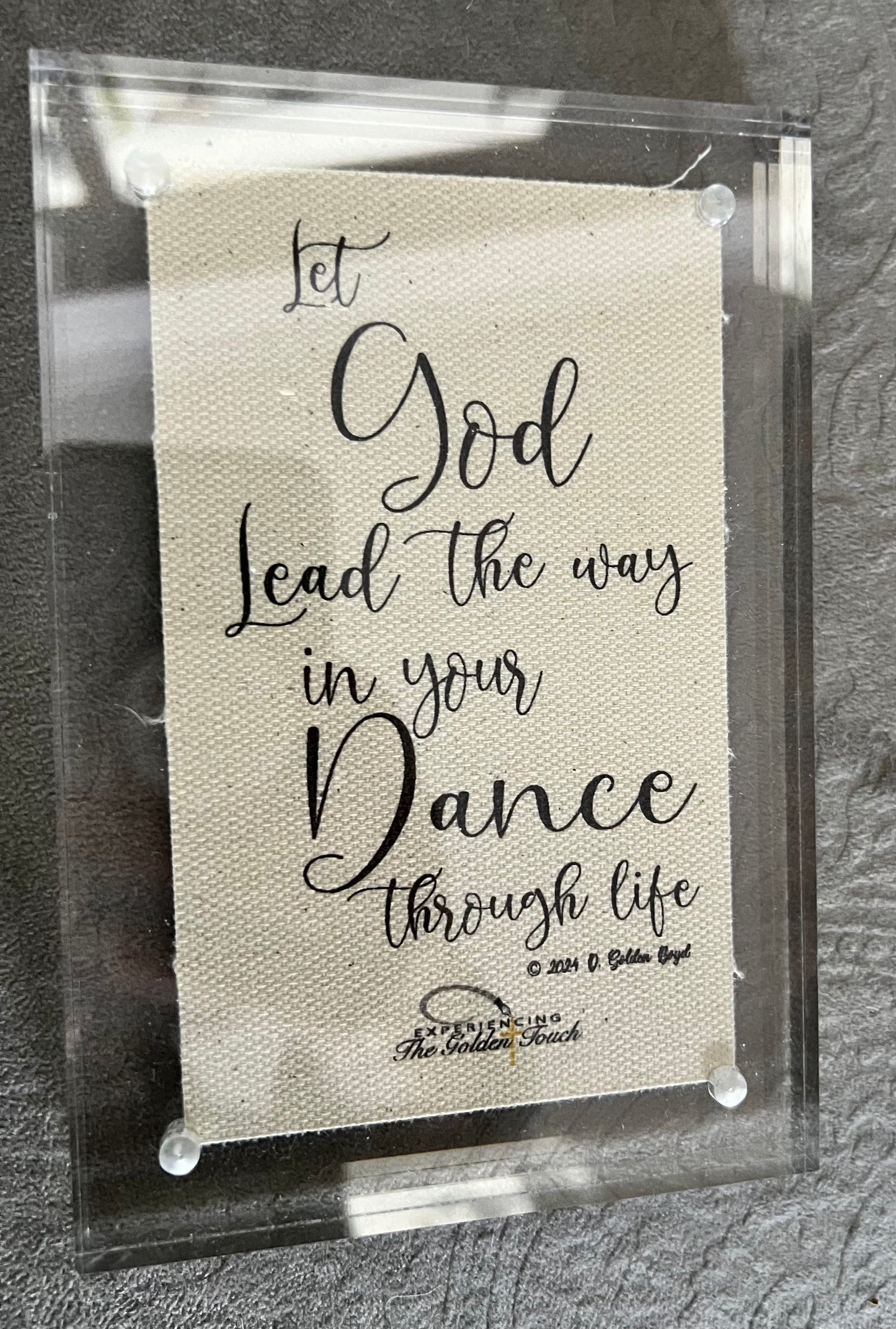 Let's Dance 4" x 6" Acrylic framed art - Ballet Slippers