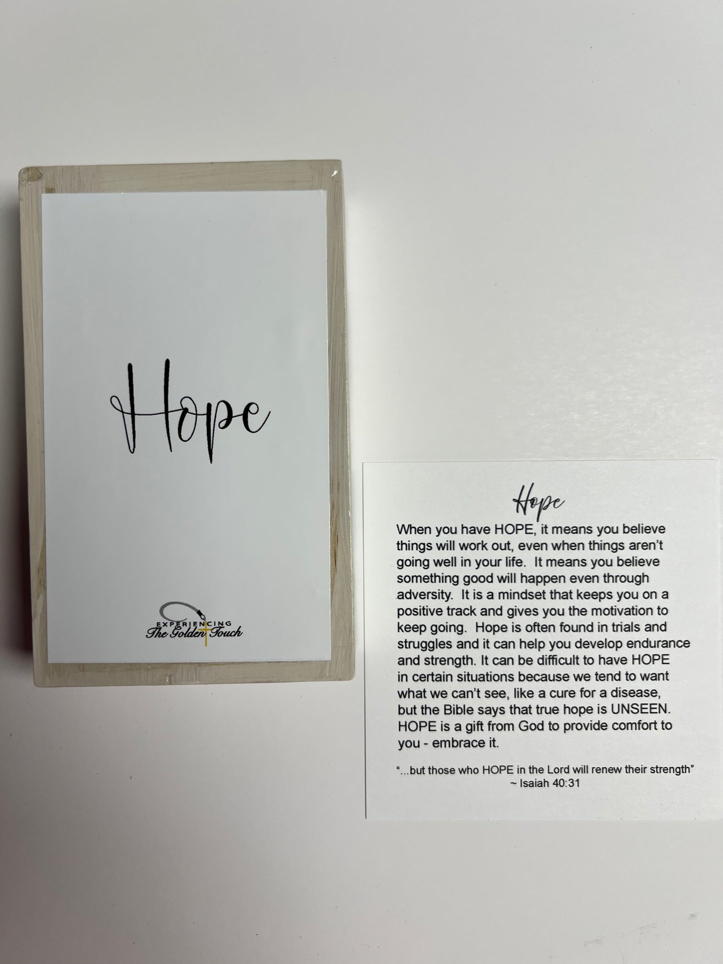 Cross - HOPE message - 4 color choices