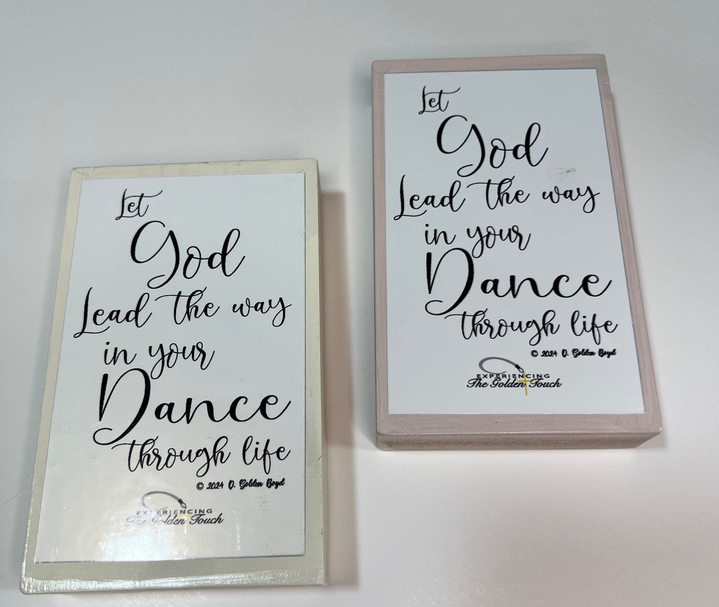 Let's Dance 3"x5" wooden block - Ballerina