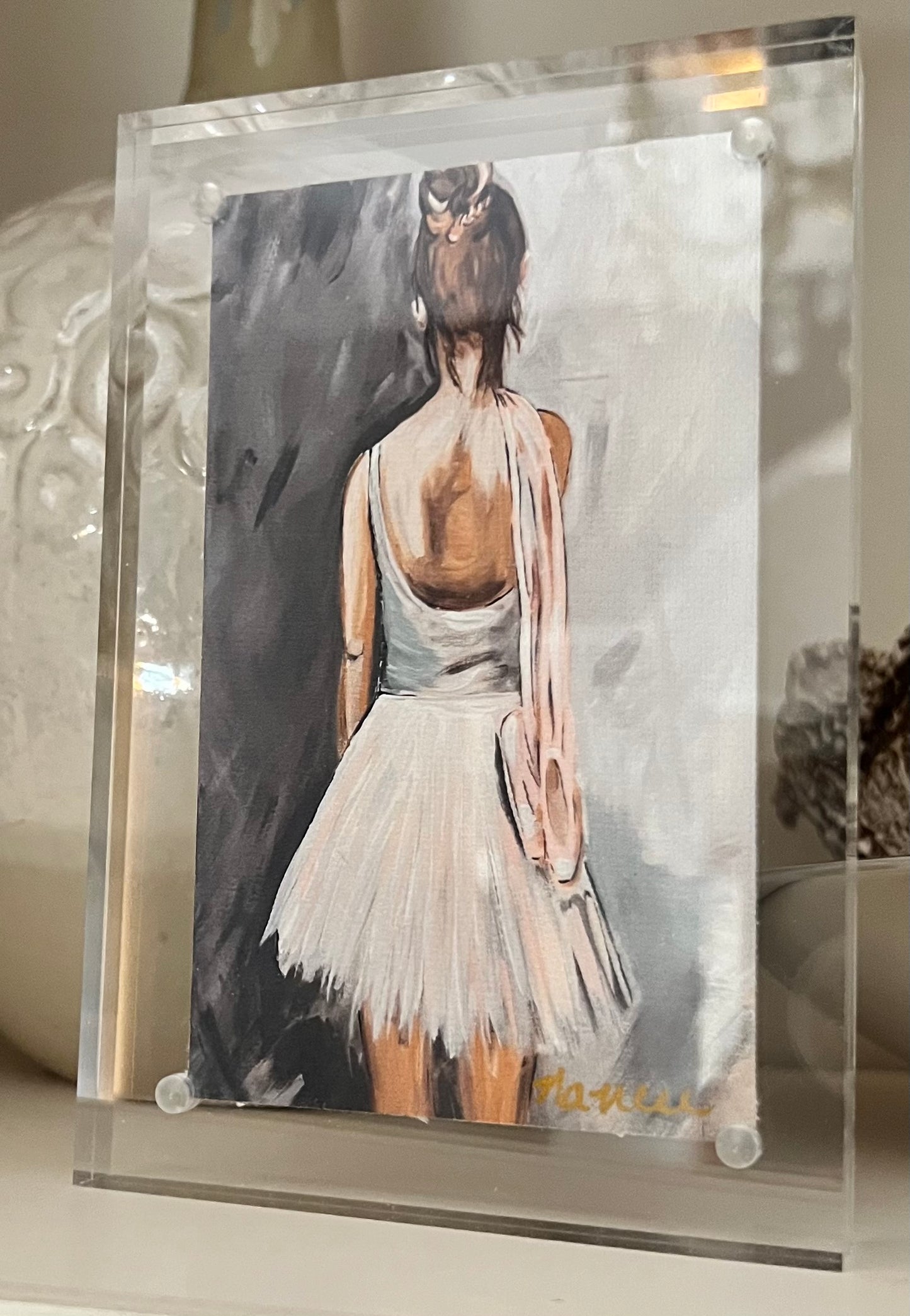 Let's Dance Acrylic framed art - Ballerina