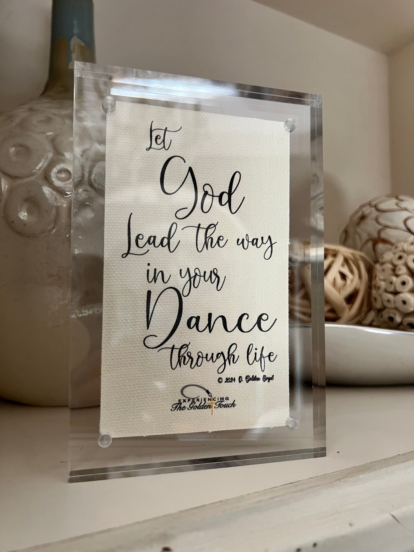 Let's Dance Acrylic framed art - Ballerina