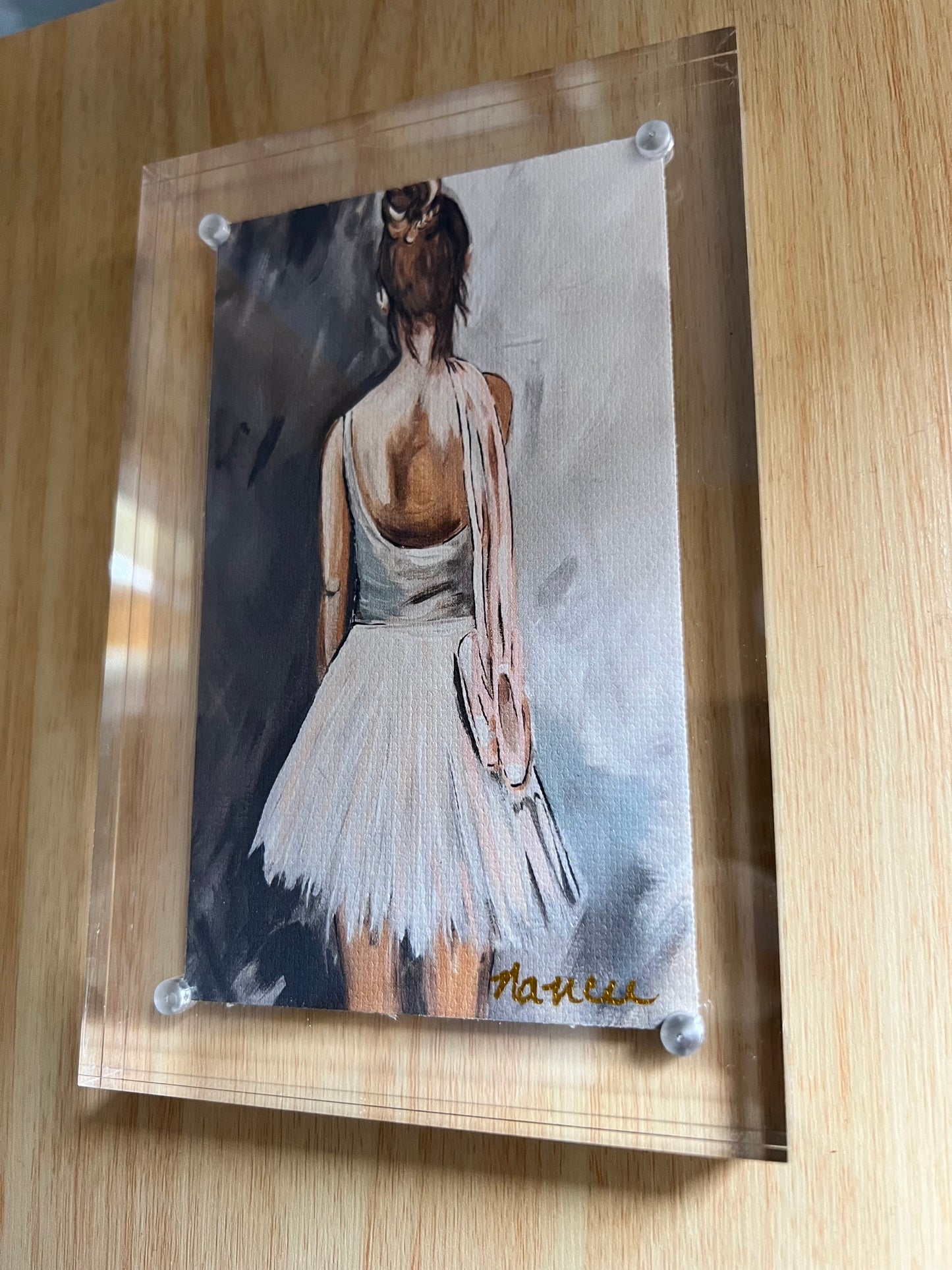 Let's Dance Acrylic framed art - Ballerina