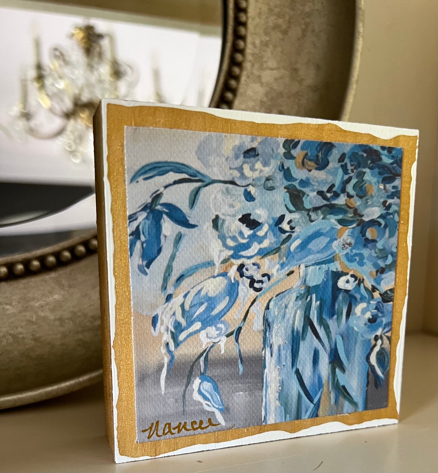 Mother's Day - Blue Abstract Floral