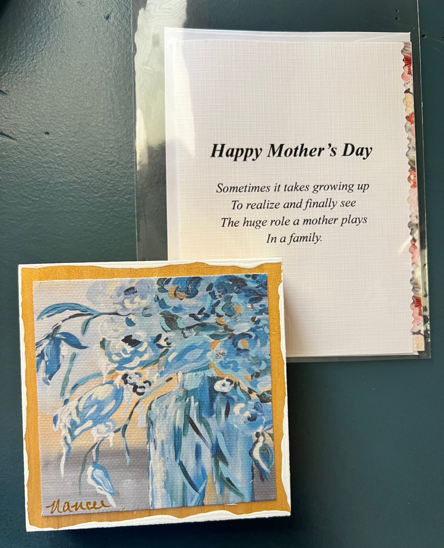 Mother's Day - Blue Abstract Floral