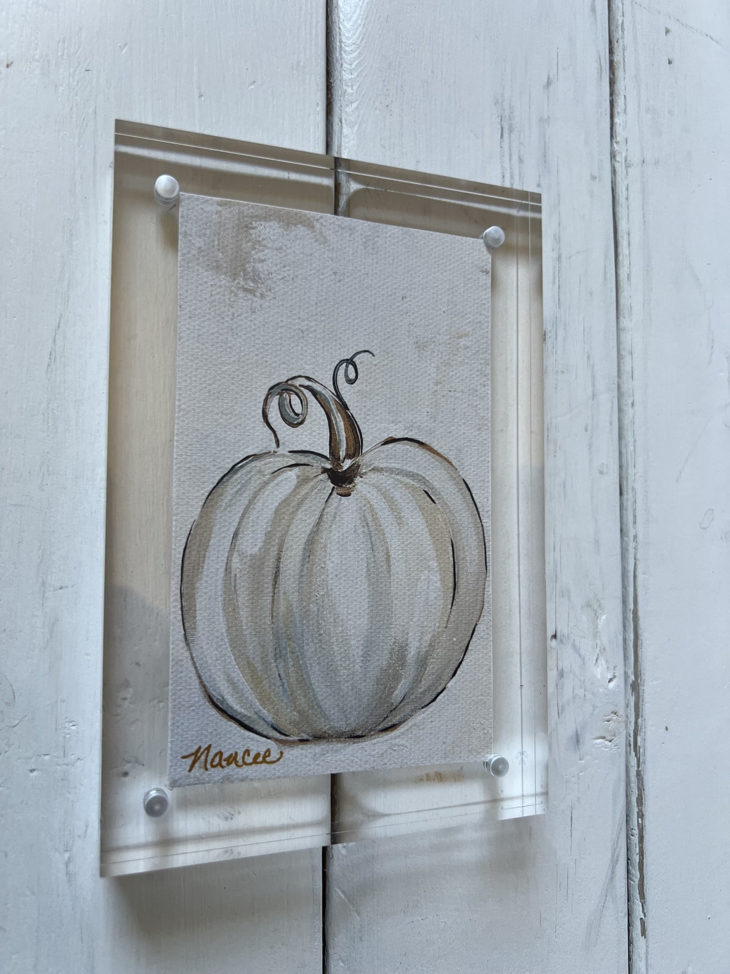 Thankful Pumpkin in 4"x 6" Acrylic Frame