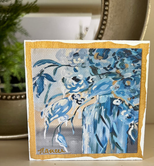 Mother's Day - Blue Abstract Floral