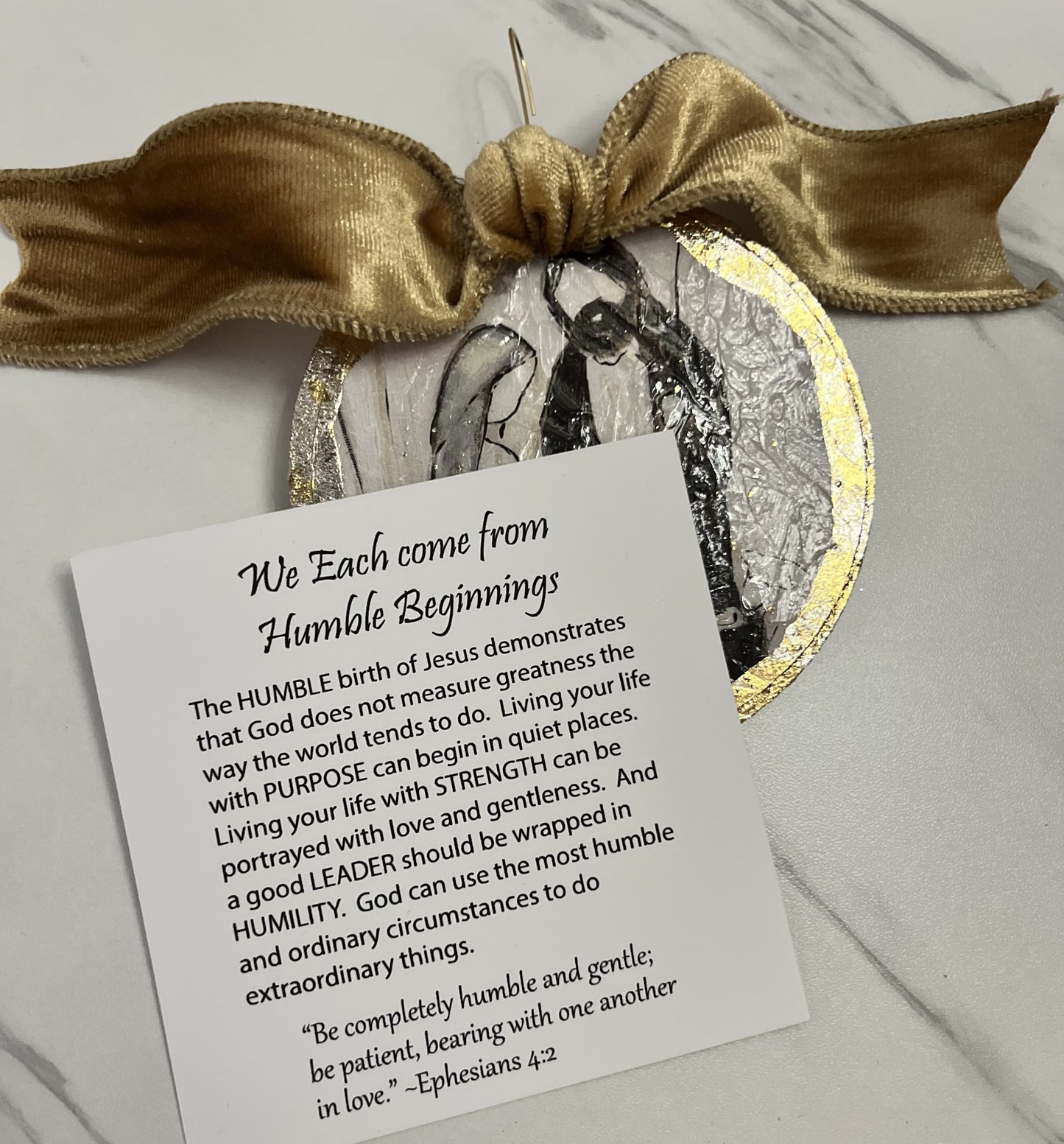 2025 Christmas Ornament: "Humble Beginnings" Nativity